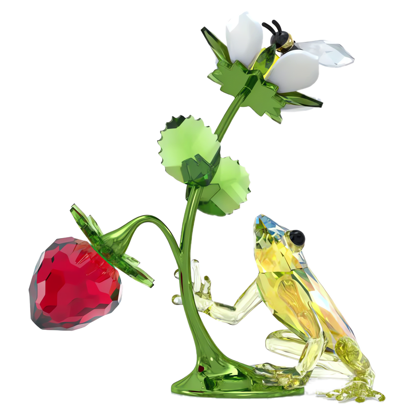swarovski idyllia frog  bee and strawberry