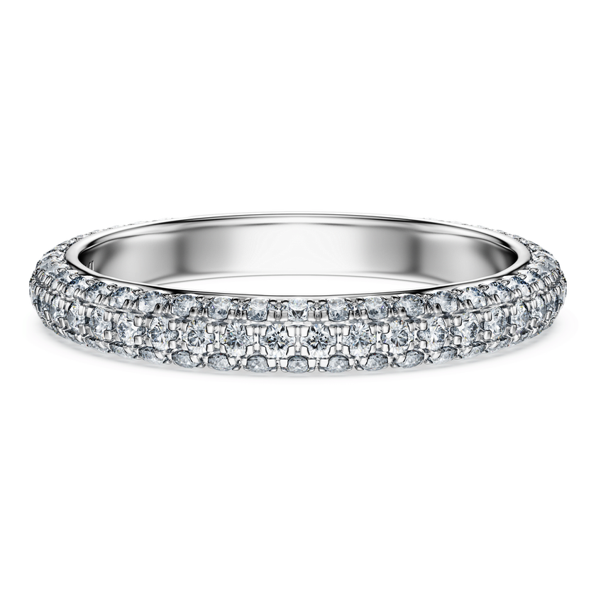 swarovski eternity band ring  lab grown diamonds 0 75 ct tw  round shape  18k white gold