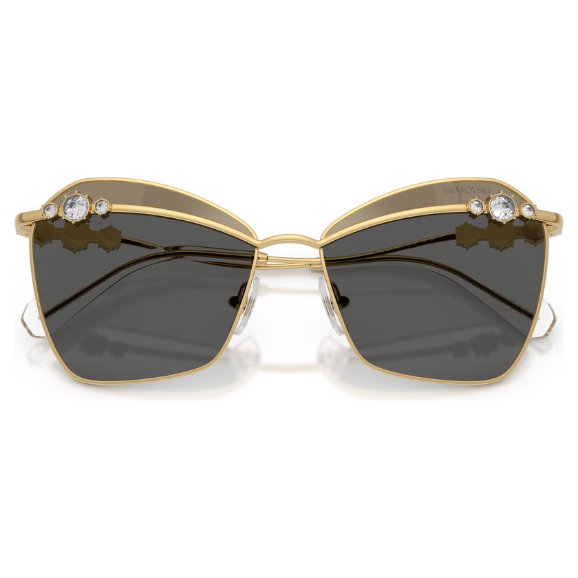 swarovski sunglasses  square shape  sk7040  gold tone