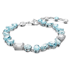 swarovski gema bracelet mixed cuts blue rhodium plated