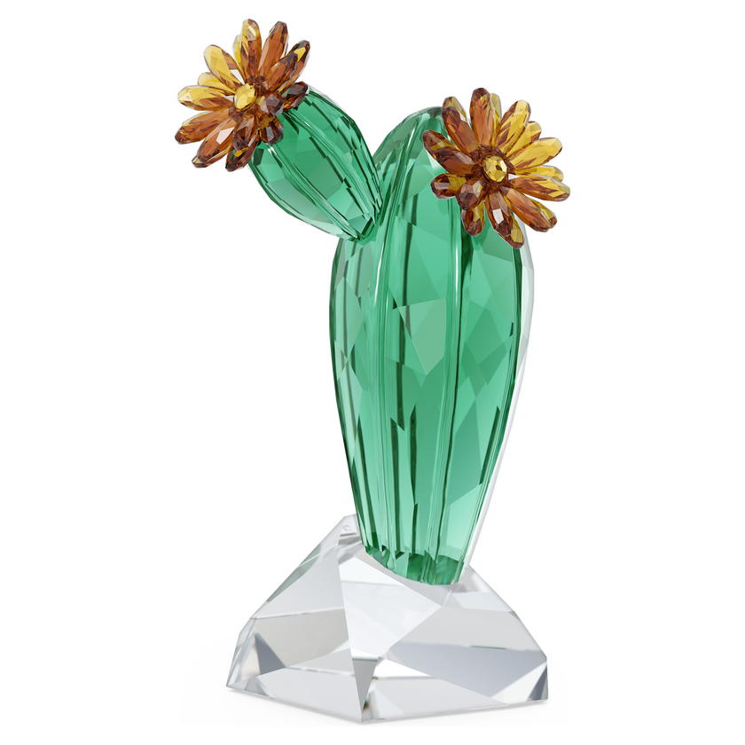 swarovski crystal flowers golden yellow cactus