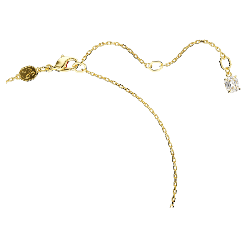 swarovski una angelic pendant  round cut  pav   green  gold tone plated