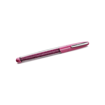 swarovski crystalline nova rollerball pen pink chrome plated