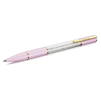 swarovski crystalline lustre ballpoint pen  pink  gold tone plated