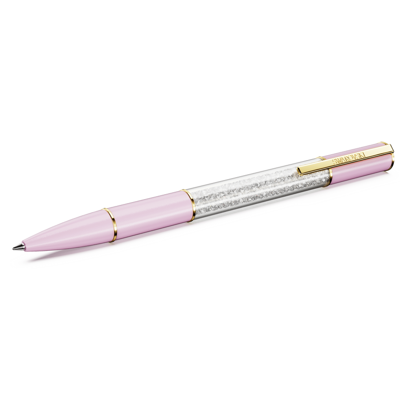 swarovski crystalline lustre ballpoint pen  pink  gold tone plated