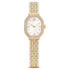 swarovski dextera octagon watch  swiss made  metal bracelet  gold tone  gold tone finish