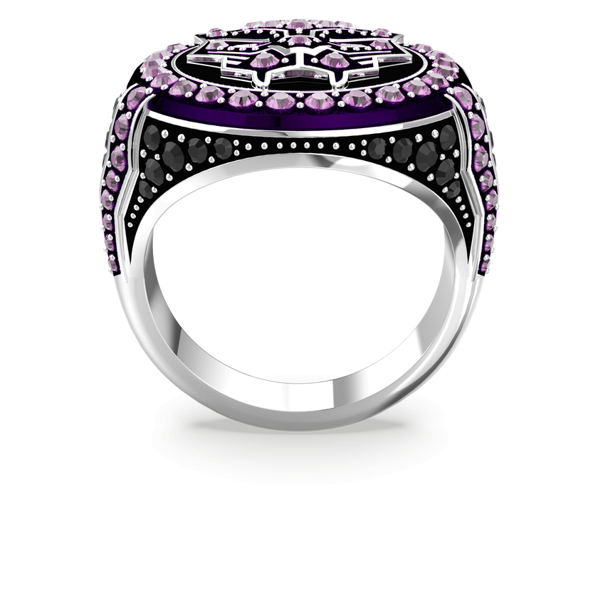 swarovski black panther ring  black panther  purple  rhodium plated