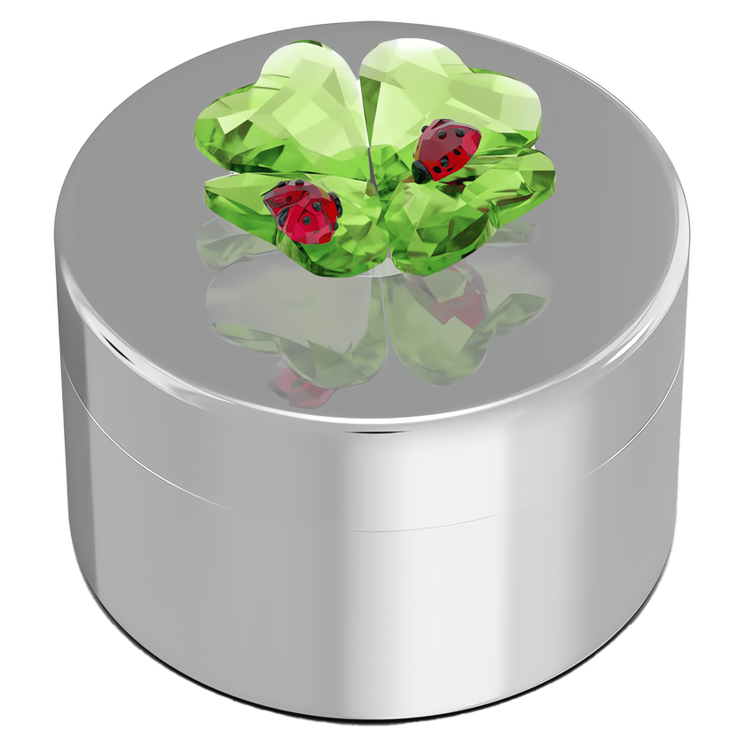 swarovski idyllia clover and ladybug decorative box