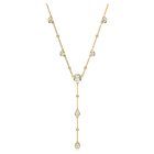 swarovski imber y necklace round cut scattered design white gold tone plated