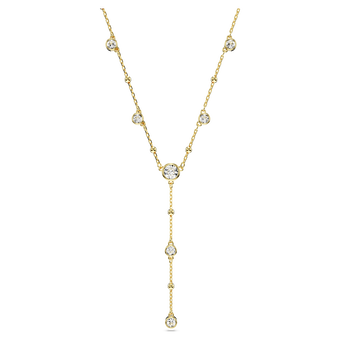 swarovski imber y necklace round cut scattered design white gold tone plated