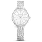 swarovski attract watch swiss made full pav crystal bracelet silver tone stainless steel