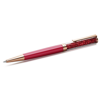 swarovski crystalline ballpoint pen  red  pink lacquered  rose gold tone plated