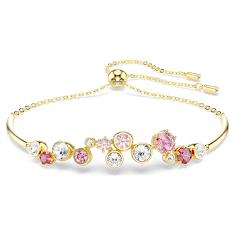 swarovski constella bracelet mixed cuts multicolored gold tone plated