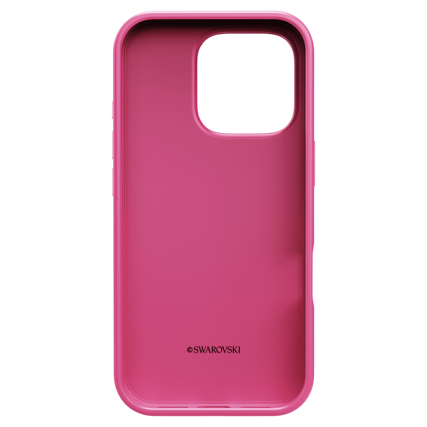 swarovski high smartphone case  crystal print motif  iphone  16 pro  pink