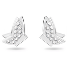 swarovski lilia stud earrings butterfly white rhodium plated