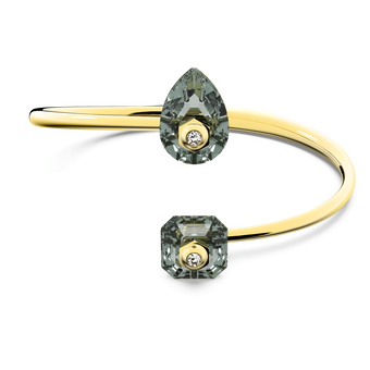 swarovski studiosa bangle  gray  gold tone plated