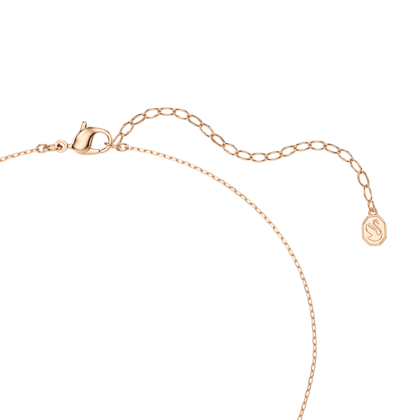 swarovski mesmera necklace  mixed cuts  white  18k rose gold finish