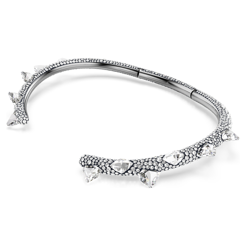 swarovski sublima choker  white  ruthenium plated