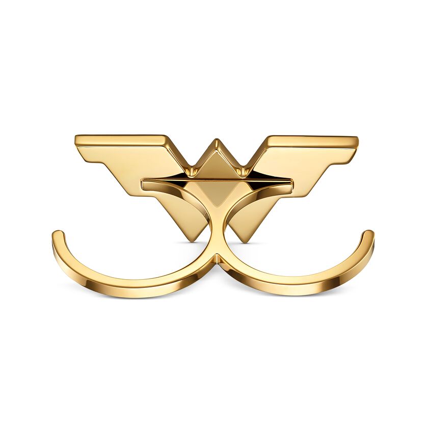 Fit Wonder Woman Double Ring, Gold tone, Mixed metal finish
