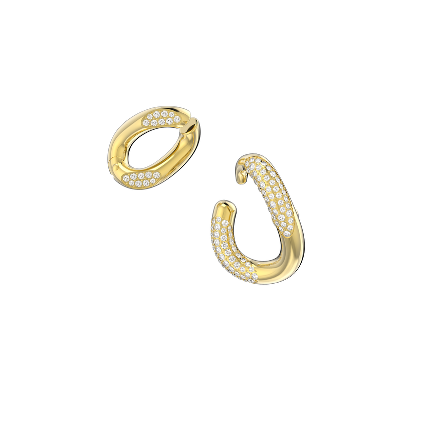 Buy Swarovski Dextera ear cuff, White, Goldtone plated in Dubai, Abu