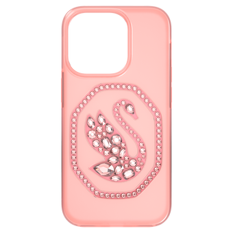 swarovski signum smartphone case swan iphone 14 pro pink