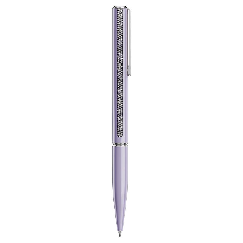 swarovski crystal shimmer glide ballpoint pen  purple  purple lacquered  chrome plated