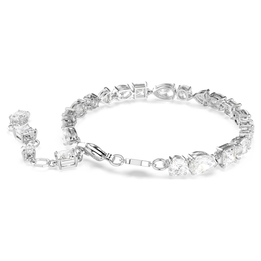 swarovski mesmera bracelet  mixed cuts  white  rhodium plated