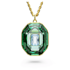 swarovski chroma pendant mixed cuts large multicolored gold tone plated