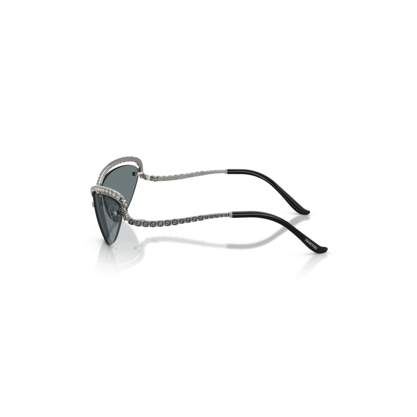 swarovski sunglasses  cat eye shape  sk7048  silver tone
