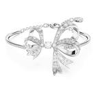 swarovski hyperbola bangle bow white rhodium plated