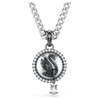 Swarovski Iconic Swan pendant, Swan, Gray, Rhodium plated