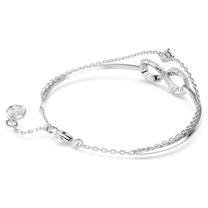 swarovski hyperbola bangle  infinity  white  rhodium plated