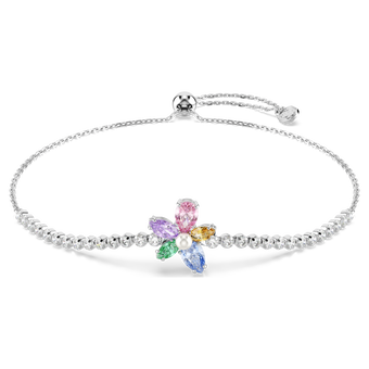 ariana grande x swarovski bracelet  mixed cuts  flower  multicolored  rhodium plated