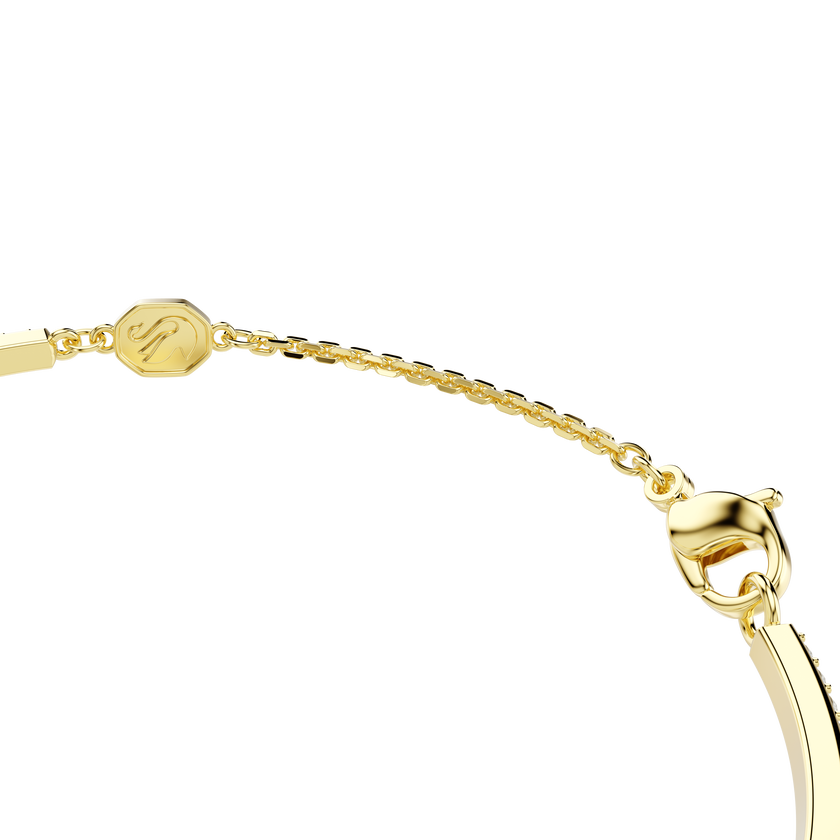 swarovski lifelong bangle  round cut  heart  white  18k gold finish
