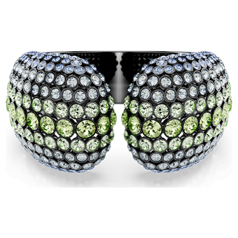 swarovski sublima cuff  round cut  multicolored  ruthenium plated