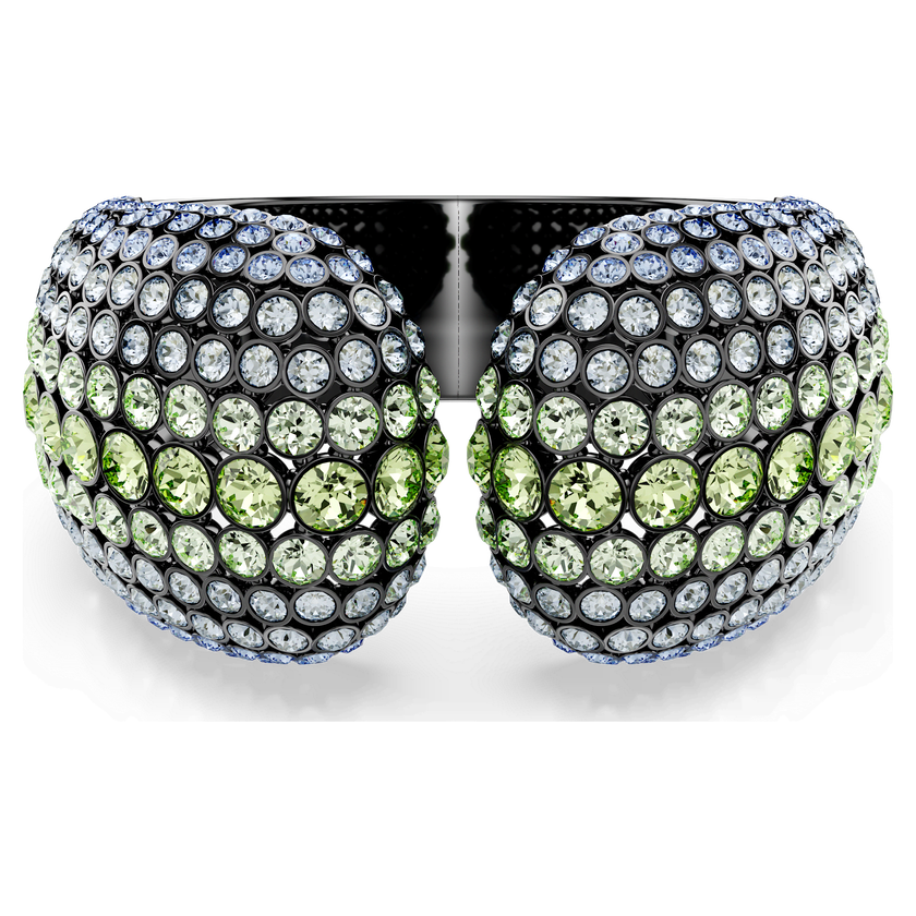 swarovski sublima cuff  round cut  multicolored  ruthenium plated
