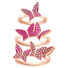Lilia Ring Set, Multi-Colored, Rose Gold Plating