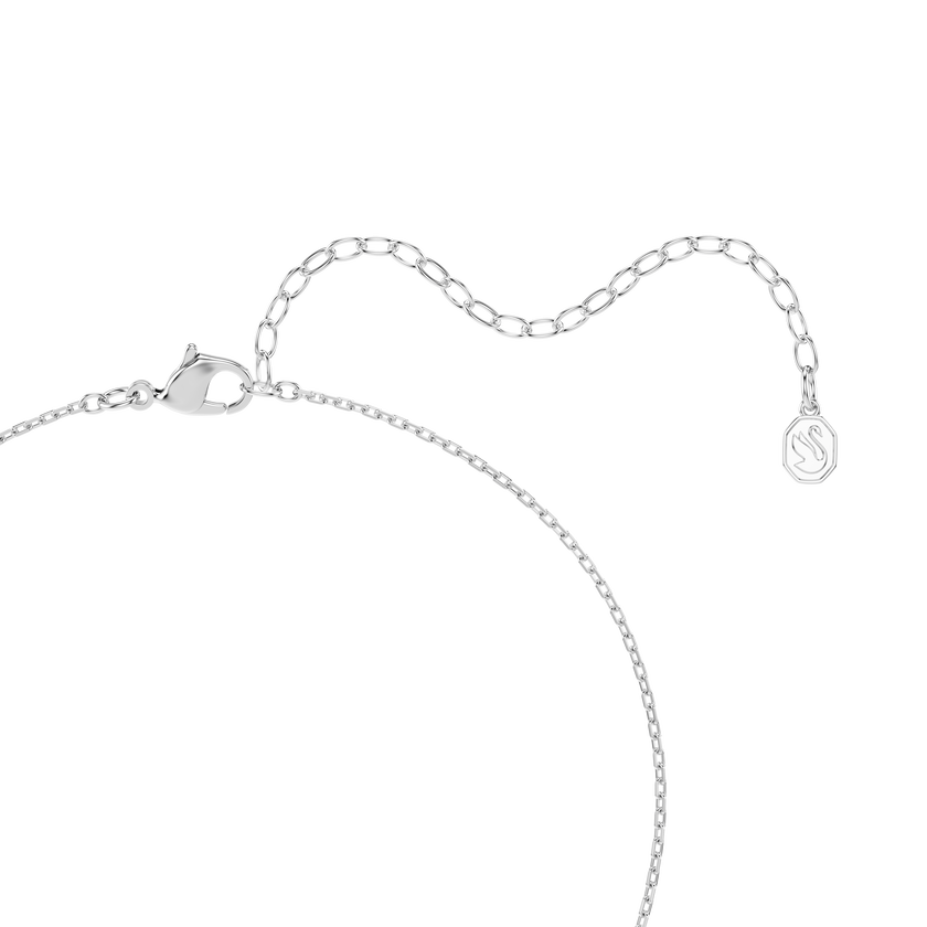 swarovski millenia pendant  cushion cut  blue  rhodium plated