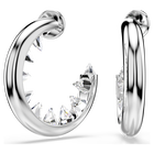 swarovski sublima hoop earrings white rhodium plated