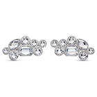 swarovski shoe clips white rhodium plated