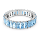 swarovski matrix ring baguette cut blue rhodium plated
