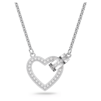 swarovski lovely necklace  heart  white  rhodium plated