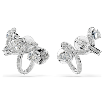 swarovski hyperbola ear cuff mixed cuts white rhodium plated