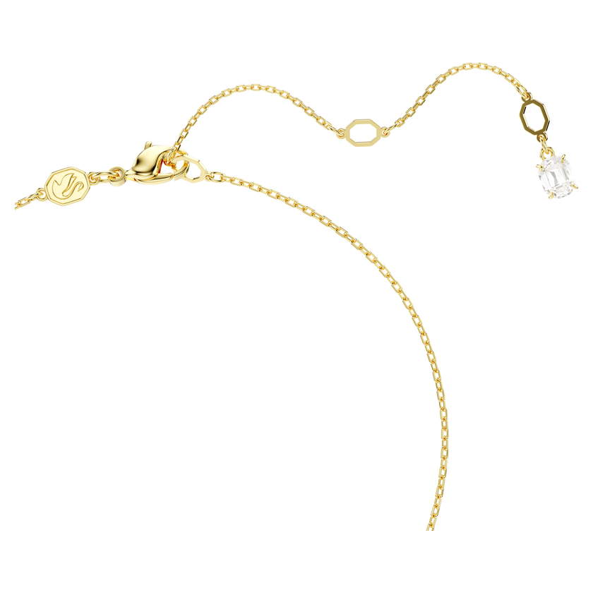 swarovski idyllia pendant  mixed cuts  shell  green  gold tone plated