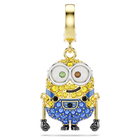 swarovski minions bob charm  pav   multicolored  gold tone plated