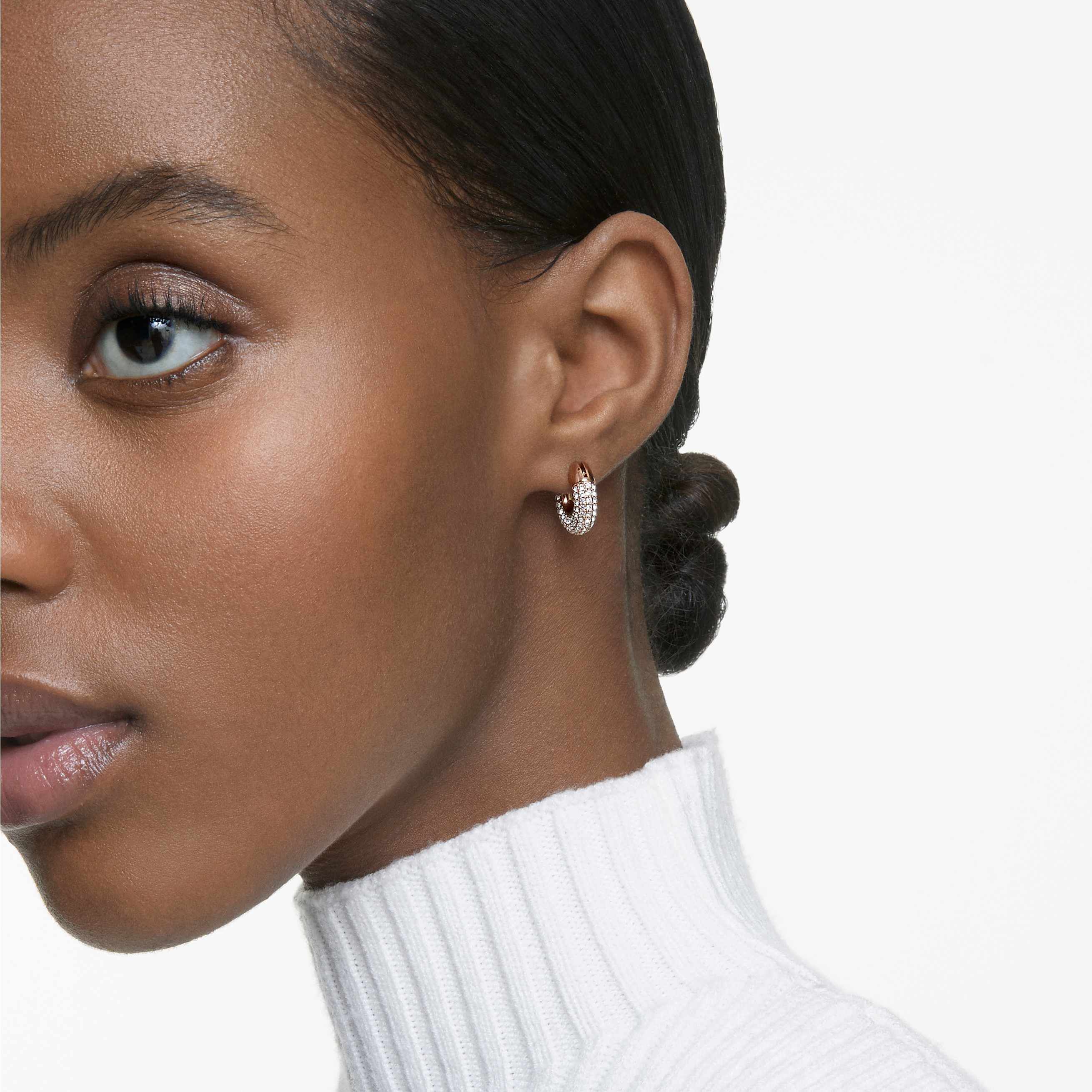 Swarovski pavé online hoop earrings