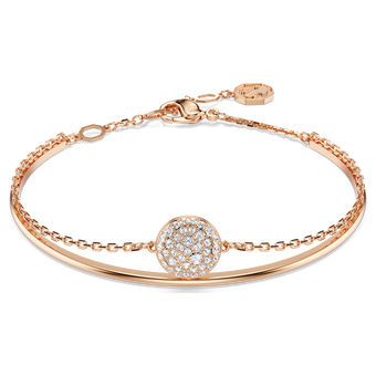 swarovski sublima bangle  white  18k rose gold finish
