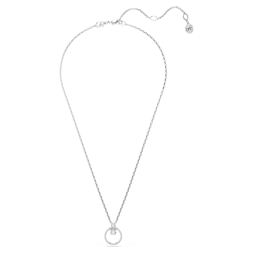 swarovski constella pendant  pav   round cut  white  rhodium plated