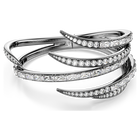 swarovski the vienna collection bangle feather white ruthenium plated