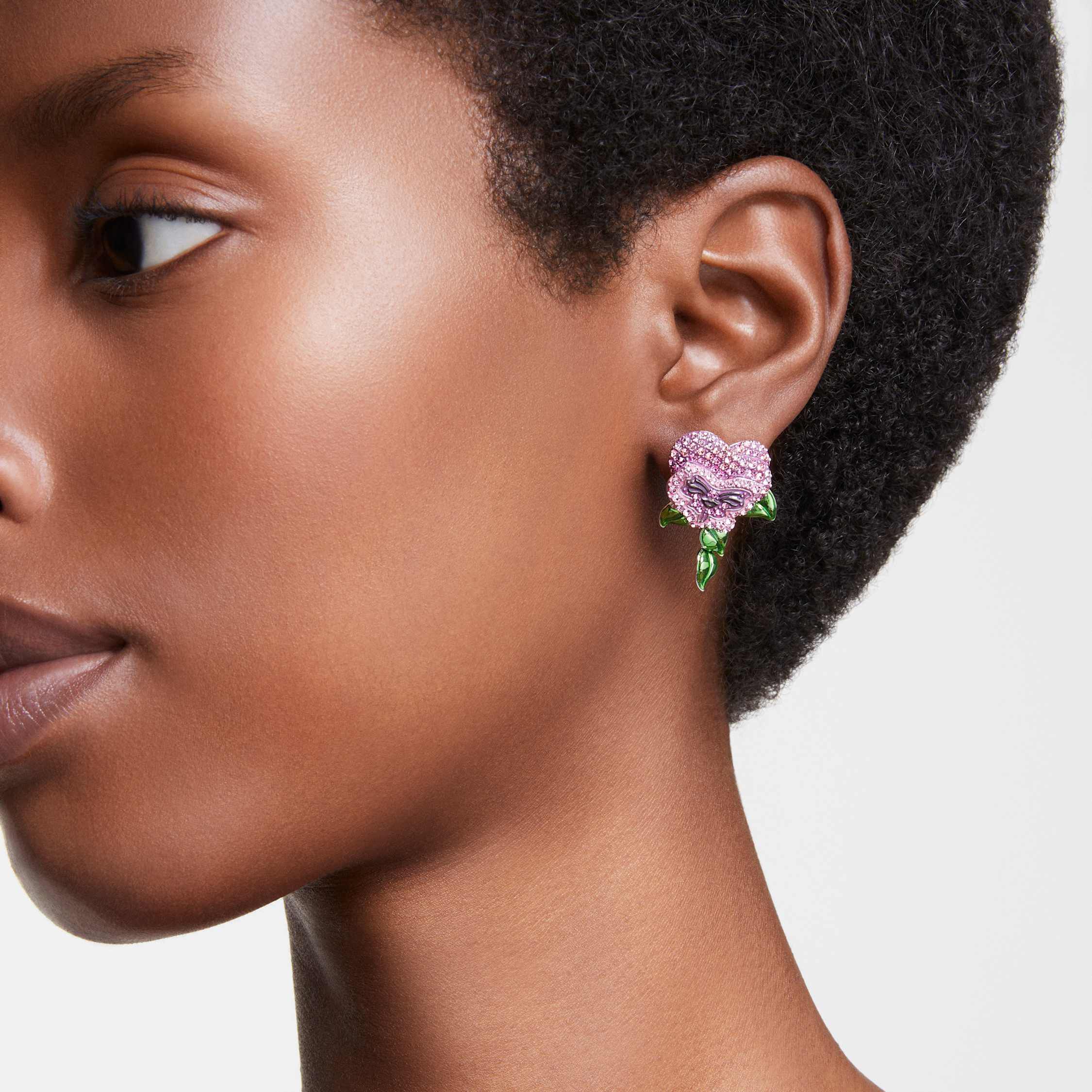 Multi colored crystal stud earrings hotsell